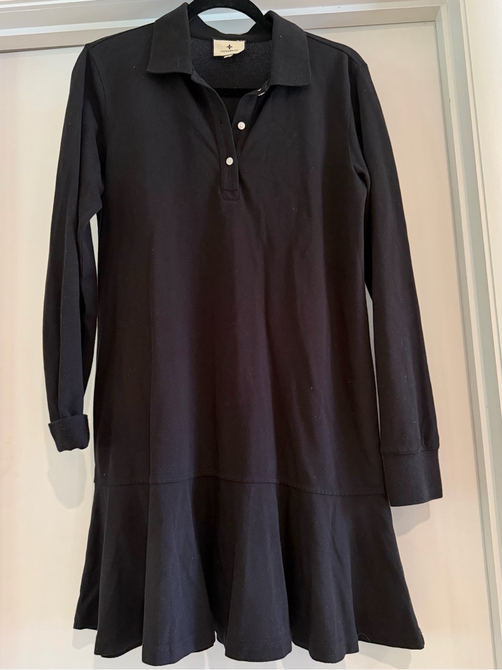 Tuckernuck Black Long-Sleeve Polo Dress